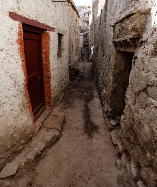 Detail van de oude stad - leh - ladakh - jammu en Kasjmir - india — 스톡 사진