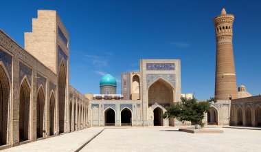 Görünümü kalon cami ve Minare - buhara - Özbekistan