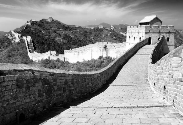 Pohled na velkou čínskou zeď se nachází v provincii hebei — Stock fotografie