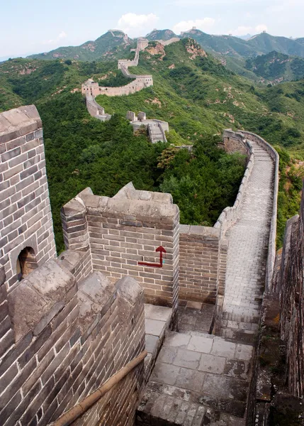 Vue de la Grande Muraille de Chine située dans la province du Hebei — Photo