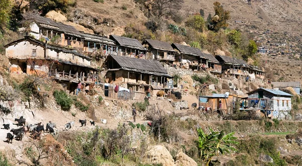 西ネパールの srikot 村- — ストック写真