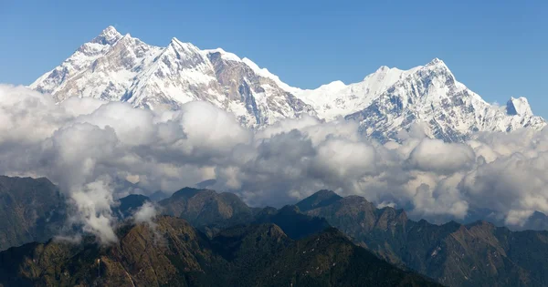 Vista de Annapurna Himal desde el paso Jaljala - Nepal - Asia —  Fotos de Stock