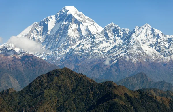 Mount dhaulagiri - nepal görünümünü — Stok fotoğraf