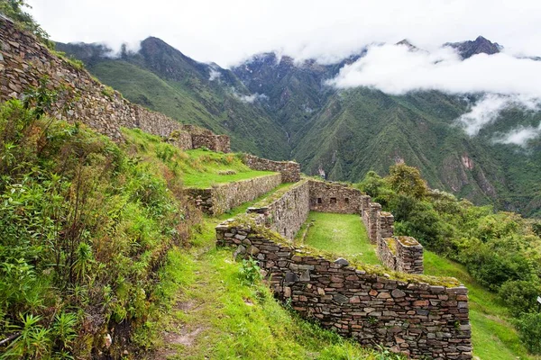 Choquequirao One Best Inca Ruins Peru Choquequirao Inca Trekking Trail — Stock Photo, Image