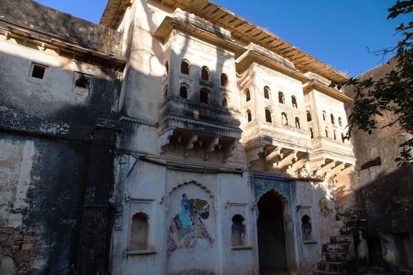 Detail Upper Part Taragarh Fort Bundi Town Typical Medieval Fortress — Stock Photo, Image