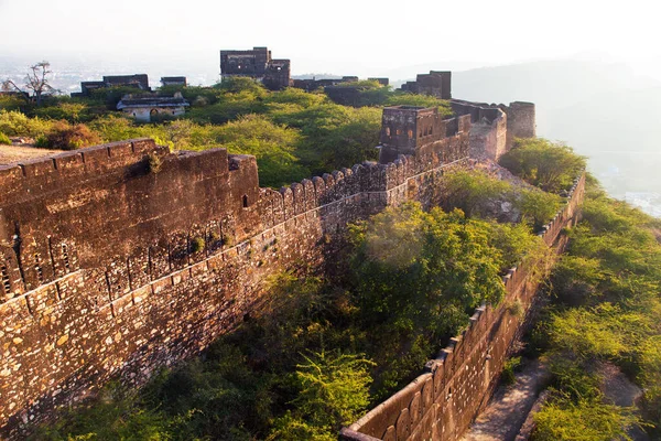 Detail Van Het Bovenste Deel Van Taragarh Fort Bundi Stad — Stockfoto
