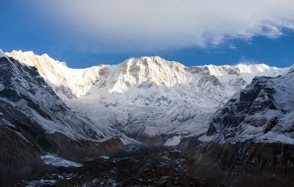 Όρος Annapurna Από Την Annapurna Νότια Κατασκήνωση Βάσης Γύρω Από — Φωτογραφία Αρχείου
