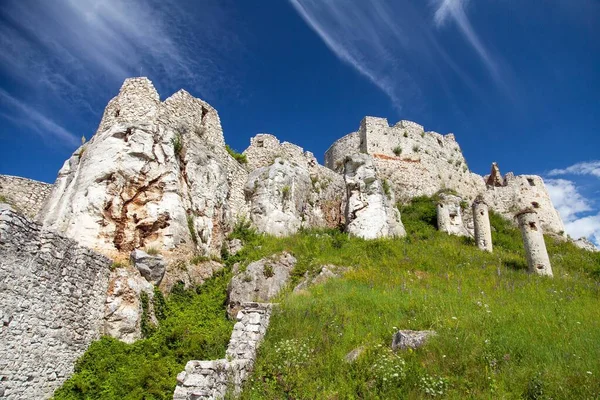 Spissky Hrad Castle Ruin Spisske Podhradie Town Village Spis Region — Stock Photo, Image