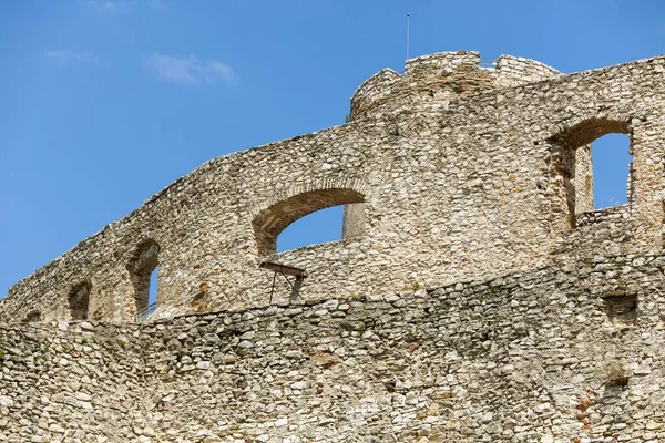 Spissky Hrad Kalesi Spisske Podhradie Kasabası Veya Köyü Spis Bölgesi — Stok fotoğraf