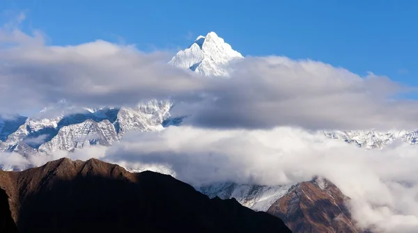 Vista Del Monte Thamserku Valle Khumbu Solukhumbu Nepal Himalaya —  Fotos de Stock