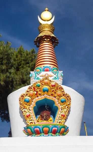 Buddhistisk Stupa Kloster Eller Gompa Byn Kharikhola Nära Lukla Långt — Stockfoto