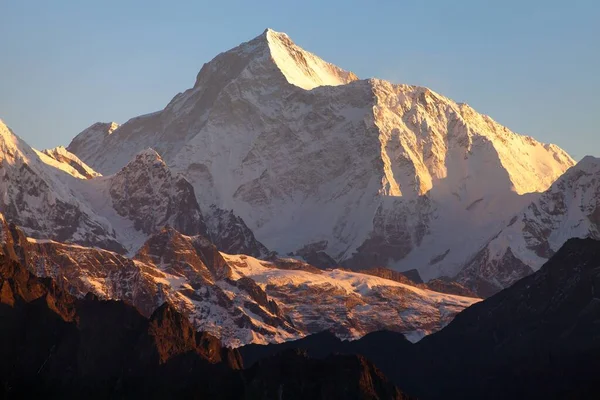 Mattina Vista Del Monte Makalu Nepal Himalaya Montagne — Foto Stock