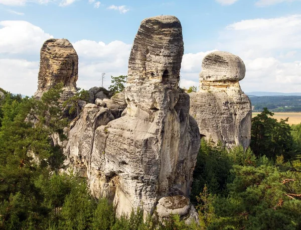 Hruboskalske Skalni Mesto Rock Panorama Sandstone Rock City Cesky Raj — Stock Photo, Image