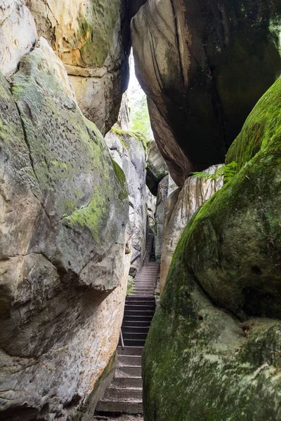 Hruboskalske Skalni Mesto Rock Panorama Sandstone Rock City Cesky Raj — 图库照片