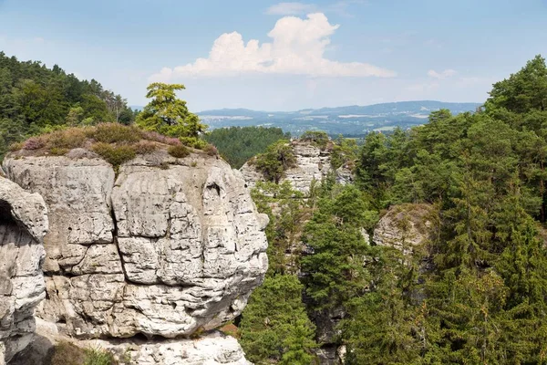 Hruboskalske Skalni Mesto Rock Panorama Sandstone Rock City Cesky Raj — Stock Photo, Image