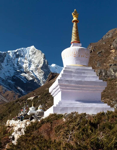 Thame Gompa Con Stupa Templo Monasterio Buddhist Valle Khumbu Caminata —  Fotos de Stock