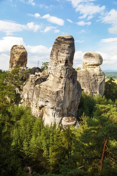 Hruboskalske Skalni Mesto Rock Panorama Kum Taşı Şehri Cesky Raj — Stok fotoğraf