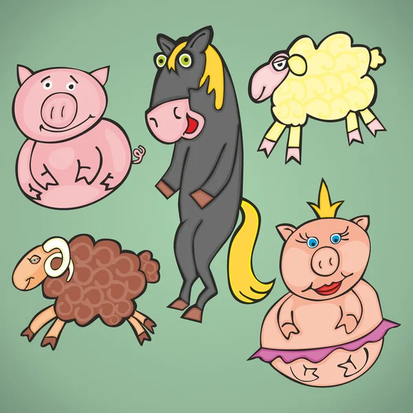 Animales de granja — Vector de stock