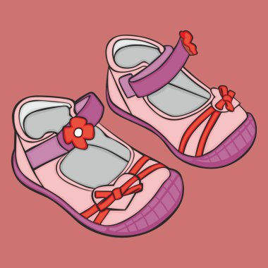 een paar schoenen van het meisje