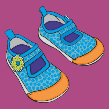 een paar schoenen van het meisje