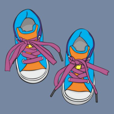 een paar schoenen van het meisje