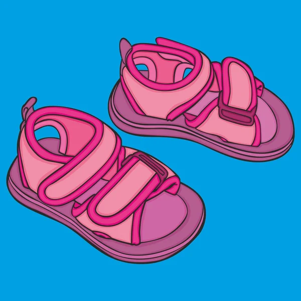 Un par de zapatos de niña — Vector de stock