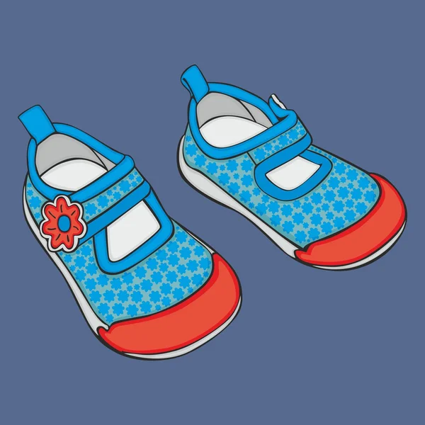 Un par de zapatos de niña — Vector de stock