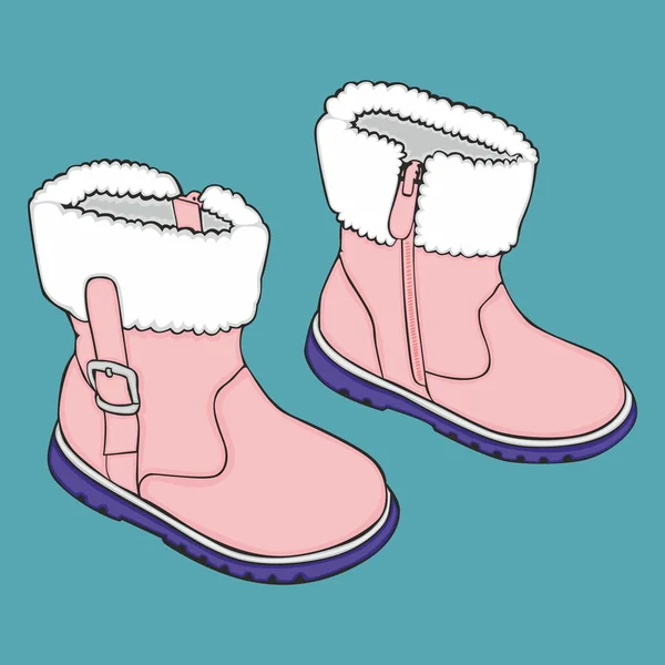 女の子の靴のペア — ストックベクタ