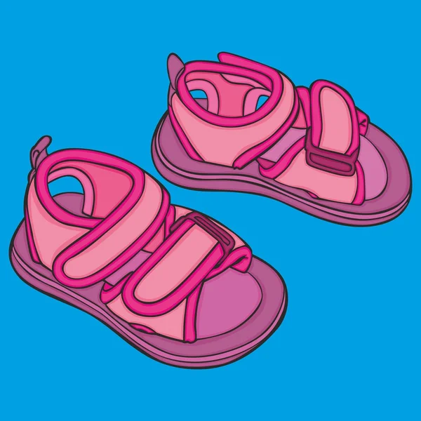 Um par de sapatos de menina Ilustração De Bancos De Imagens