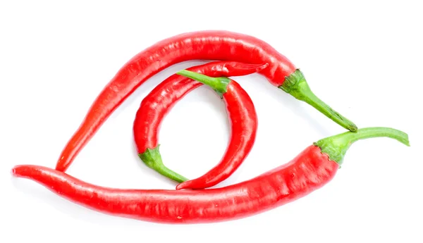 Oog gemaakt van rode chilipepers — Stockfoto