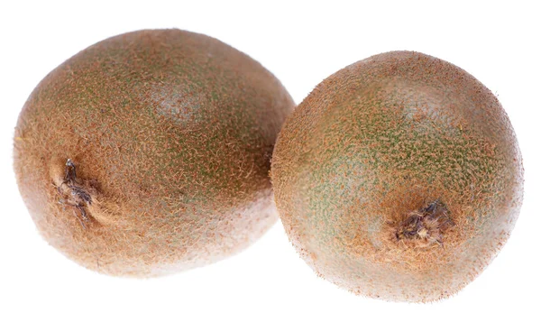 Два коричневых фрукта киви — стоковое фото