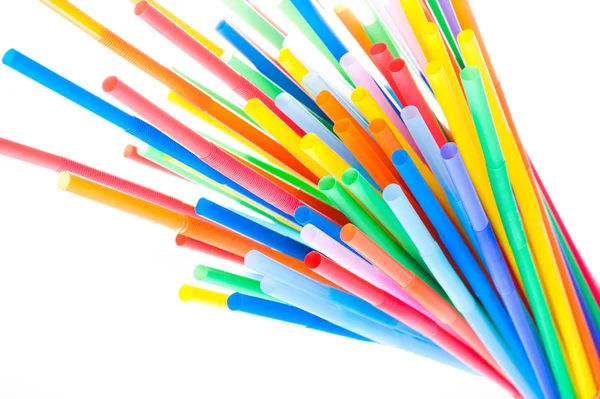Cocktail straws in a bunch — Stock Photo, Image