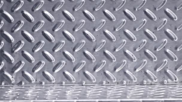 Diamant formad metall golvet mönster — Stockvideo