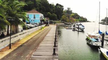 MALAYSIA, LANGKAWI, FEBRUARY 2020: Telaga Feribotunun hava görüntüleri.