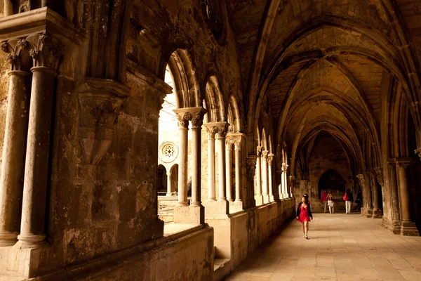 Lizbon, Portekiz, interrior antik manastır. Tarih, kültür, Gotik, kale, taş