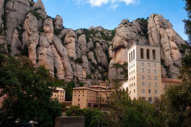 Barselona, İspanya, montserrat Manastırı, vatansever sembolü ve hac Katalonya Merkezi.