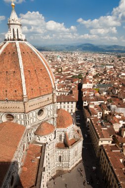 Floransa, İtalya ' da Floransa Katedrali, brunnaleski dome, cityscape Floransa giotto Tower