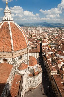 Florence, Italy, Florence Cathedral, Brunnaleski dome, cityscape of Florence from Giotto tower clipart