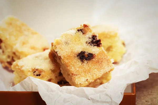 Small christmas stollen pieces — Stock Photo, Image