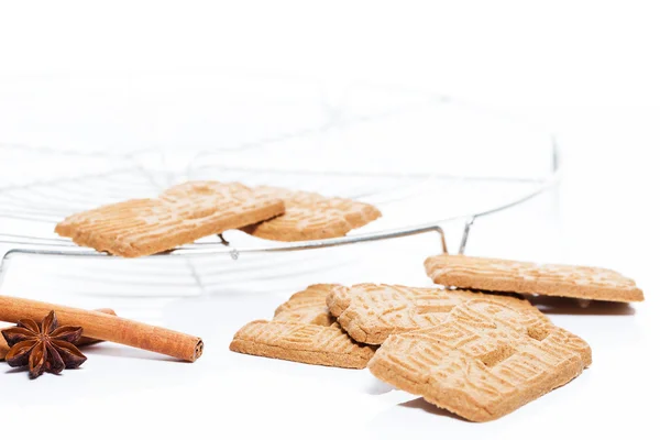 Traditionella kryddig mandel pepparkakor — Stockfoto