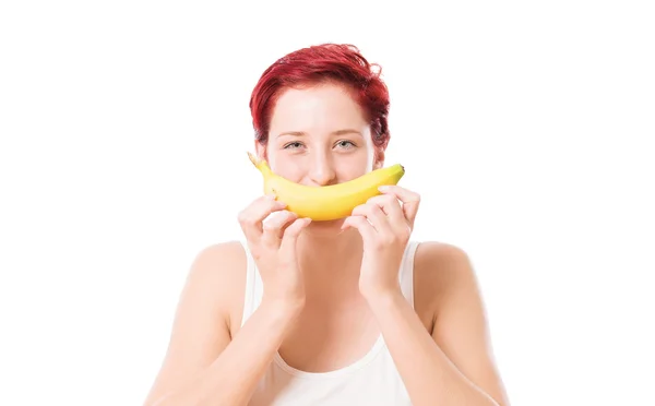 Банан посмішка — стокове фото