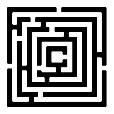 dikdörtgen labirent veya beyaz