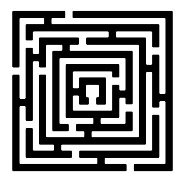 dikdörtgen labirent veya beyaz