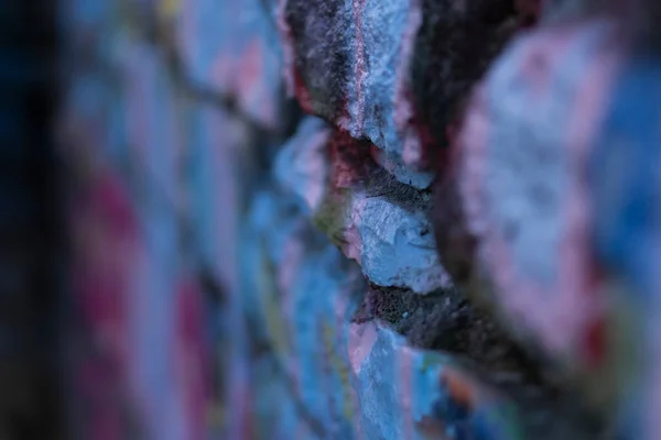 Seite Abstrakte Ansicht Der Alten Wand Schälen Dunkle Textur Zerfallene — Stockfoto