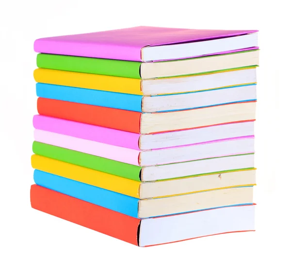 Colorful books isolated on white background — Stock Photo, Image