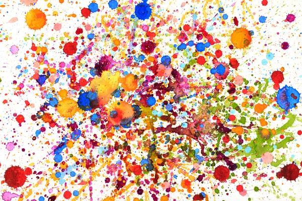 Colorful vivid water color splash — Stock Photo, Image