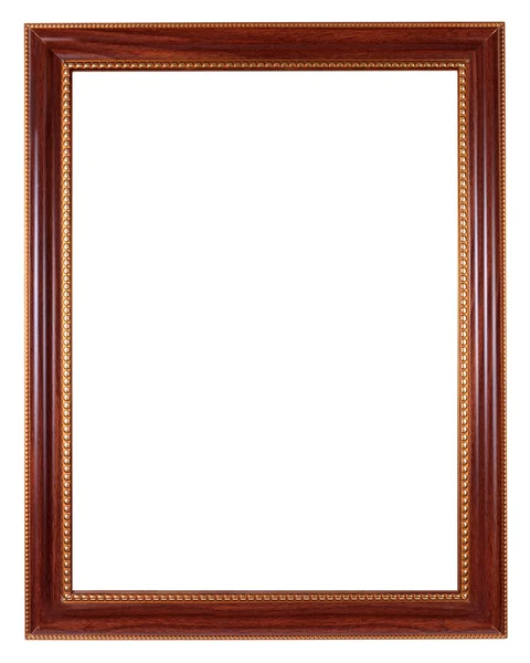 Antique golden and brown wooden picture frame — Stock Photo, Image