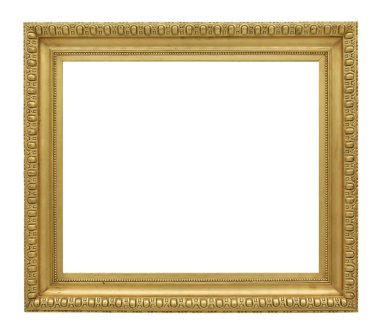 Vintage altın ahşap fotoğraf çerçevesi