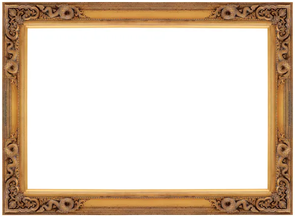 Деревянная рамка из винтажного золота — стоковое фото