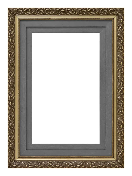 Vintage gold wooden picture frame — Stock Photo, Image